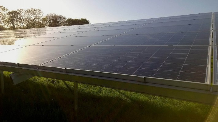 Solar panels near Cambridge free of dust and bird droppings