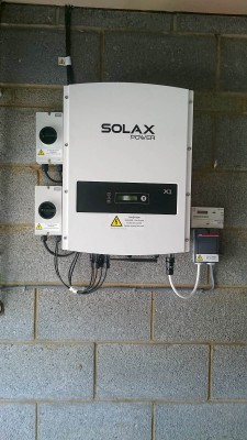 Solar panels inverter installed in a house in Cambridge